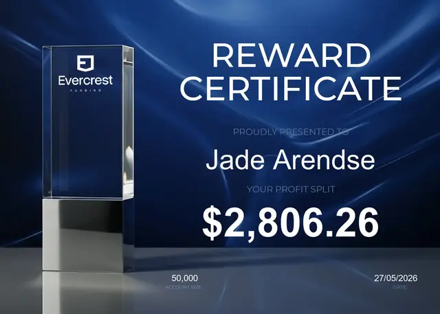 Evercrest payout certificate for $2,806.26, 27 May 2026
